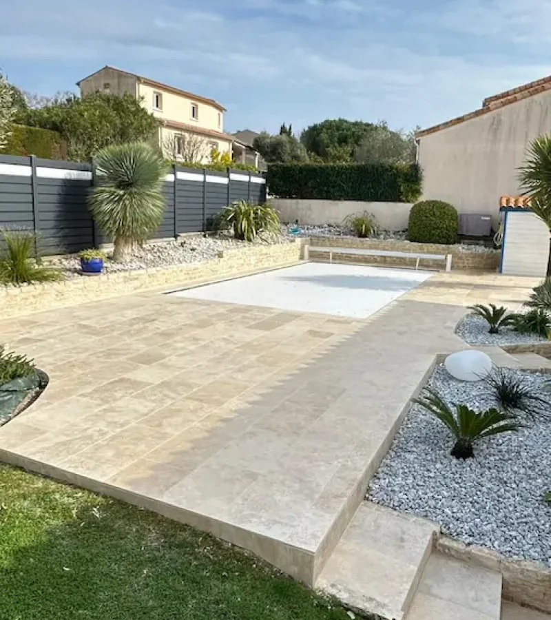 Réalisation de terrasse par HBC Design, carreleur à Saint Sulpice de Royan